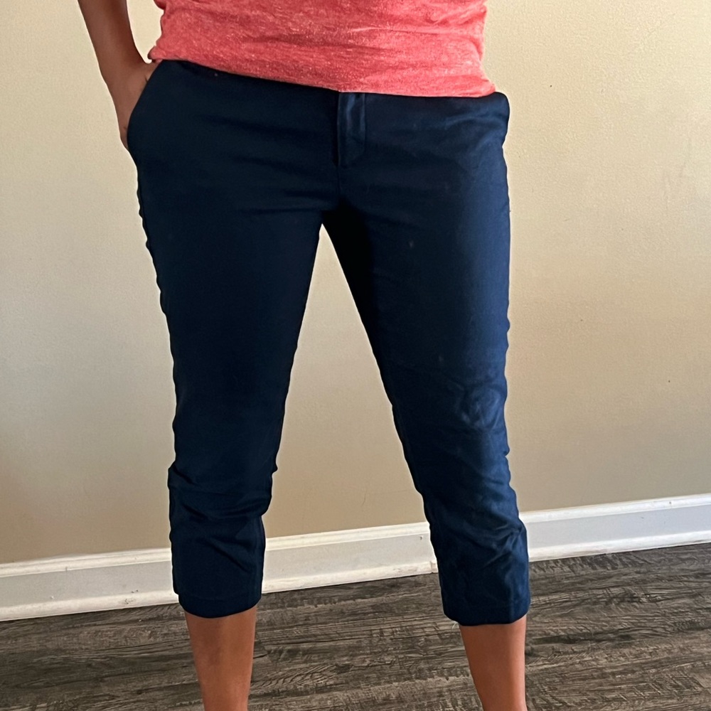 Navy blue capris